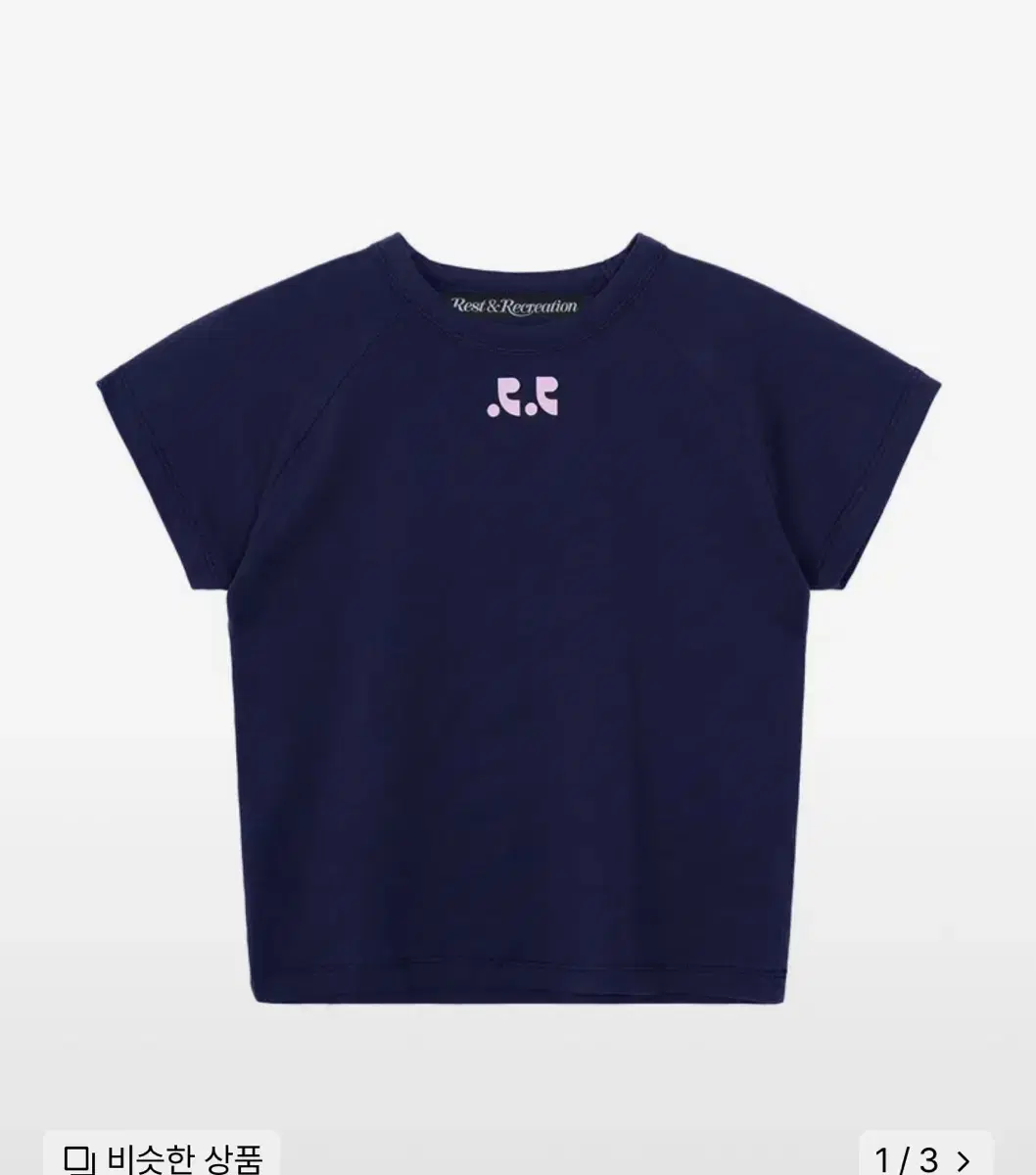 레스트앤레크레이션 반팔 RR LOGO CROP TOP_NAVY